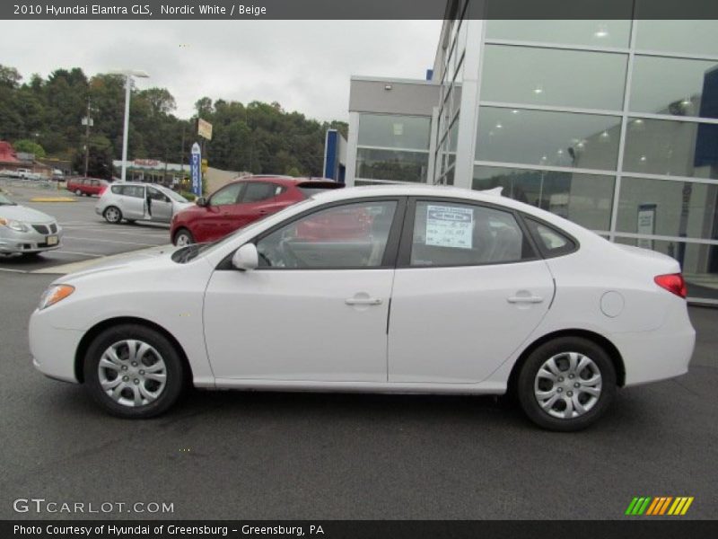 Nordic White / Beige 2010 Hyundai Elantra GLS
