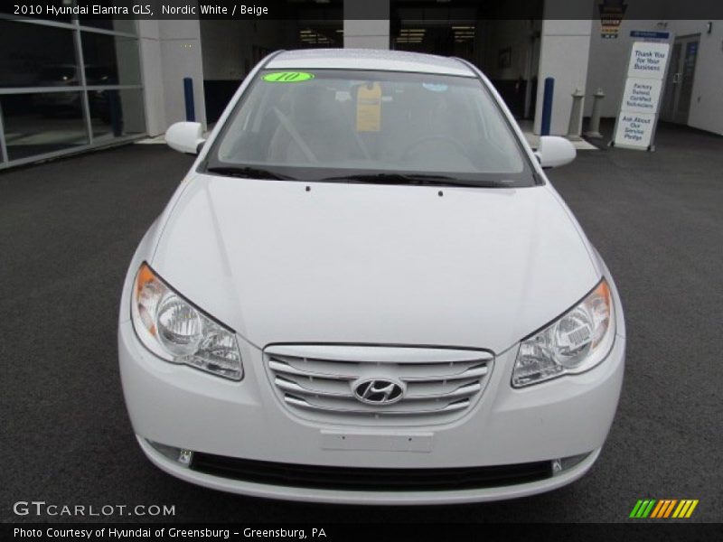 Nordic White / Beige 2010 Hyundai Elantra GLS