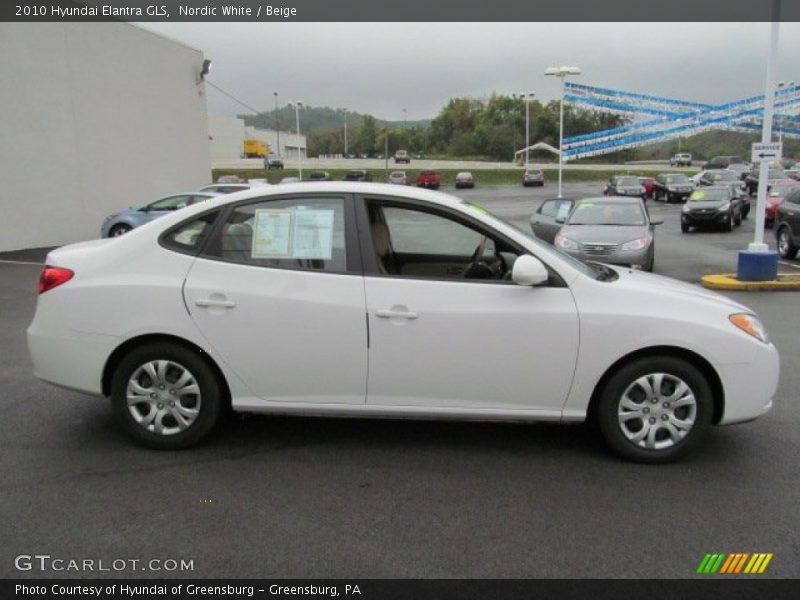 Nordic White / Beige 2010 Hyundai Elantra GLS