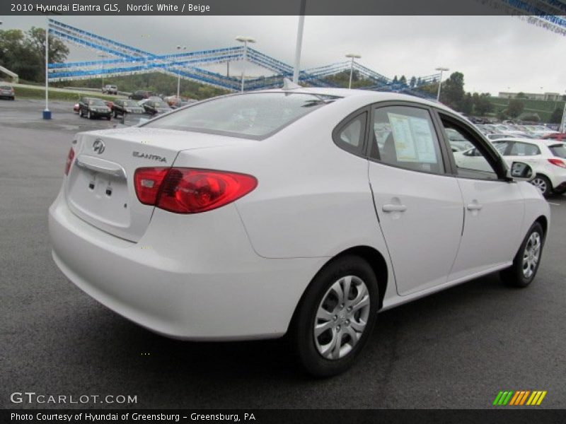 Nordic White / Beige 2010 Hyundai Elantra GLS
