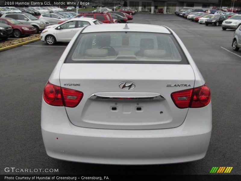 Nordic White / Beige 2010 Hyundai Elantra GLS