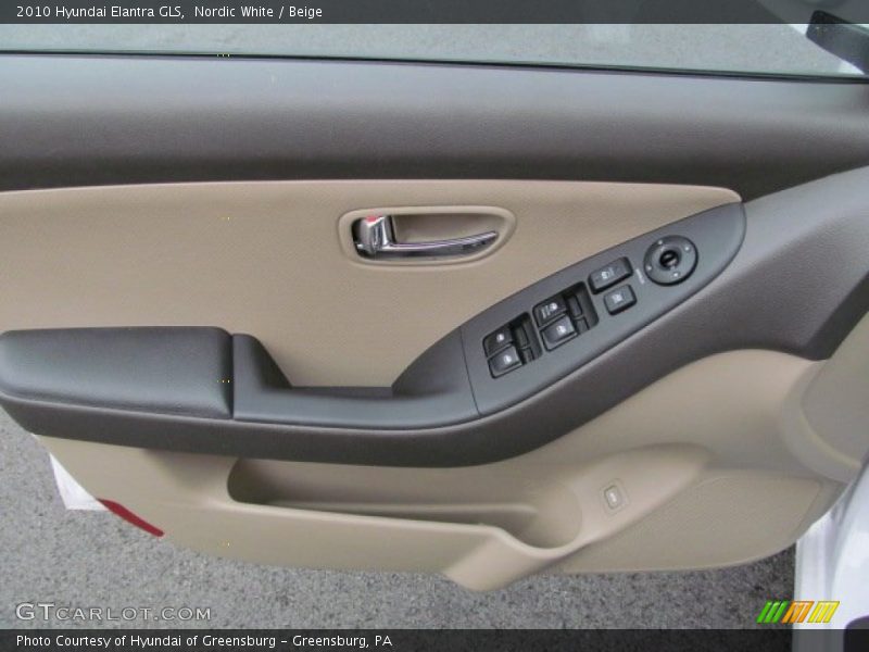 Nordic White / Beige 2010 Hyundai Elantra GLS