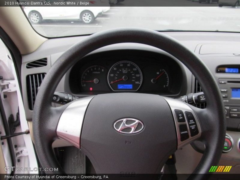 Nordic White / Beige 2010 Hyundai Elantra GLS