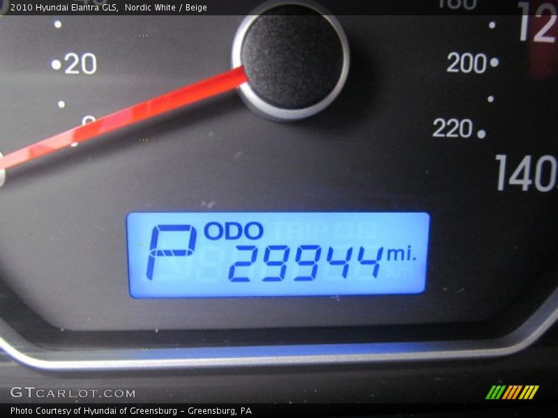 Nordic White / Beige 2010 Hyundai Elantra GLS