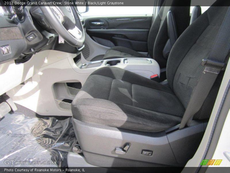 Stone White / Black/Light Graystone 2012 Dodge Grand Caravan Crew