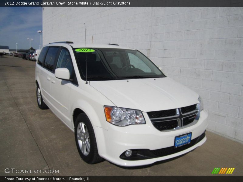 Stone White / Black/Light Graystone 2012 Dodge Grand Caravan Crew
