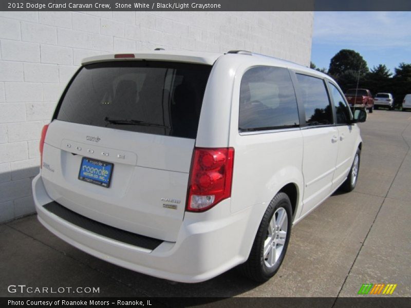 Stone White / Black/Light Graystone 2012 Dodge Grand Caravan Crew