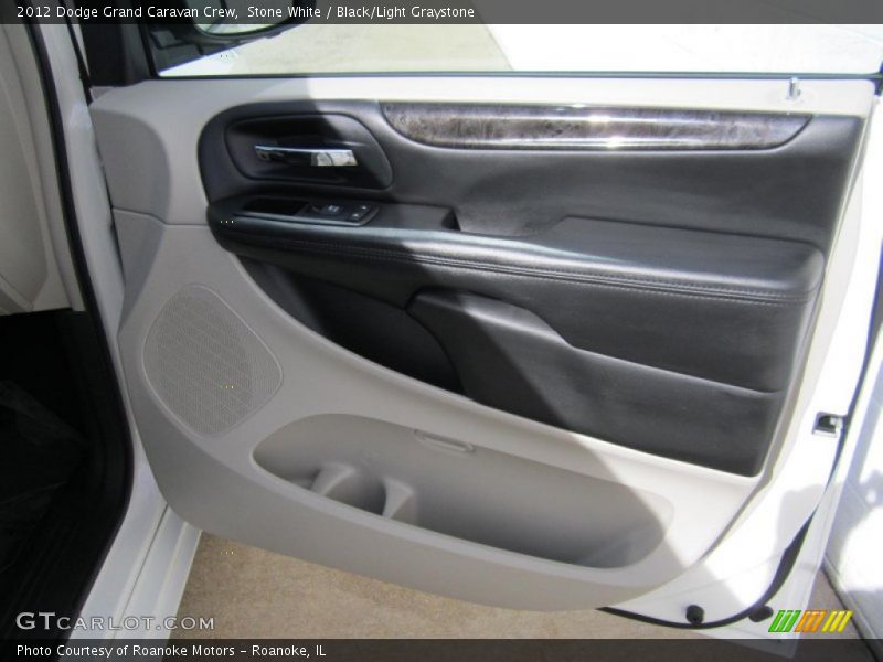 Stone White / Black/Light Graystone 2012 Dodge Grand Caravan Crew