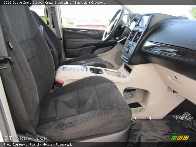 Stone White / Black/Light Graystone 2012 Dodge Grand Caravan Crew