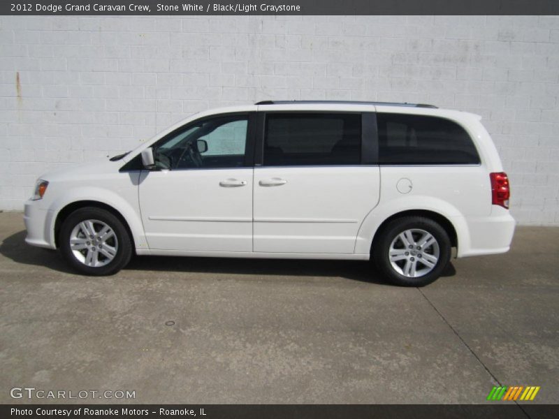 Stone White / Black/Light Graystone 2012 Dodge Grand Caravan Crew