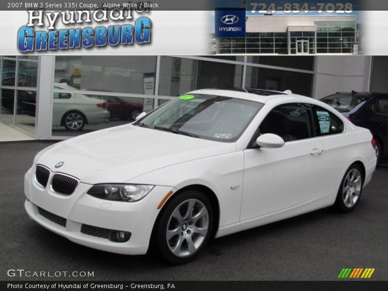 Alpine White / Black 2007 BMW 3 Series 335i Coupe