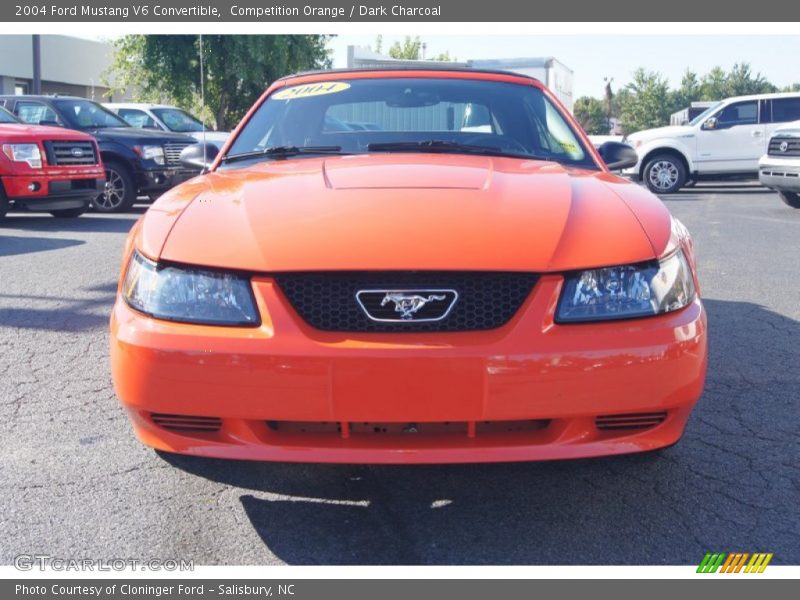 Competition Orange / Dark Charcoal 2004 Ford Mustang V6 Convertible