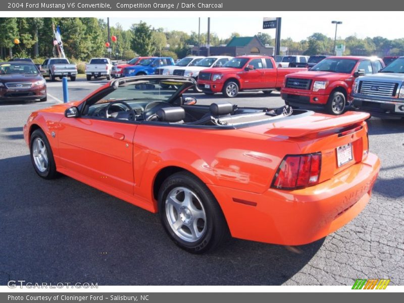 Competition Orange / Dark Charcoal 2004 Ford Mustang V6 Convertible