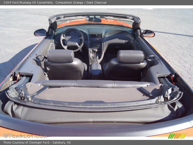 Competition Orange / Dark Charcoal 2004 Ford Mustang V6 Convertible