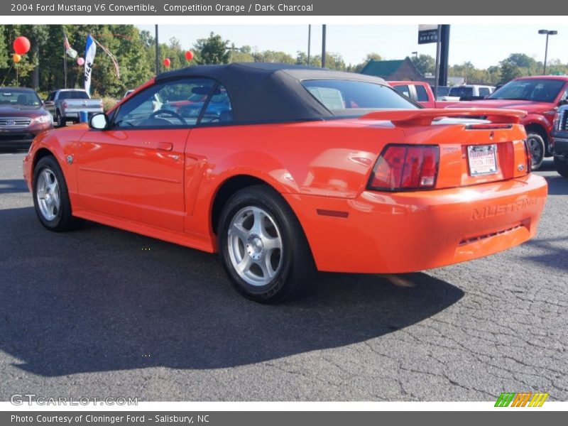 Competition Orange / Dark Charcoal 2004 Ford Mustang V6 Convertible