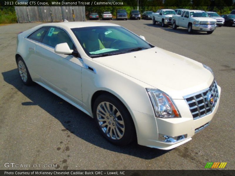 White Diamond Tricoat / Cashmere/Cocoa 2013 Cadillac CTS Coupe