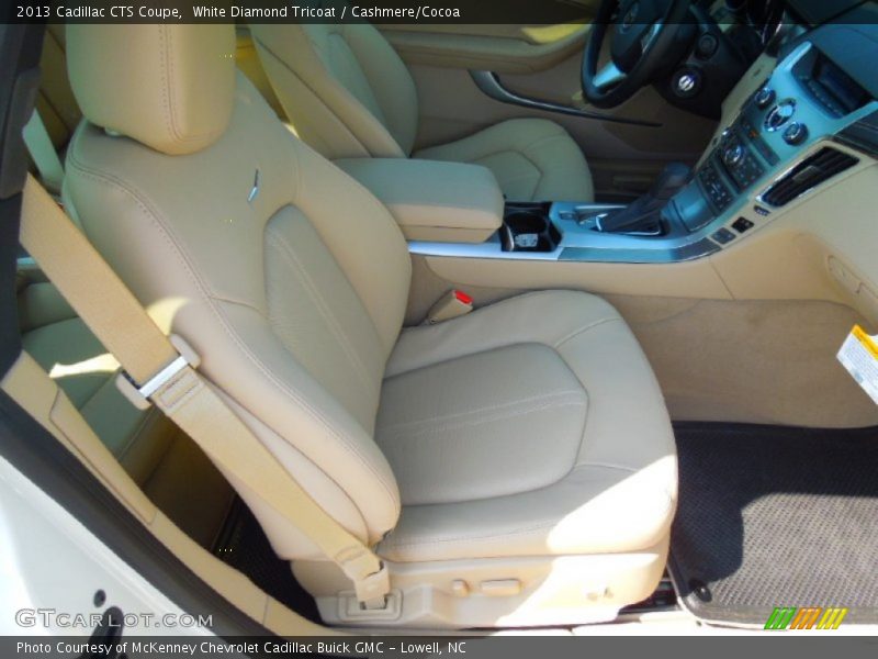 White Diamond Tricoat / Cashmere/Cocoa 2013 Cadillac CTS Coupe