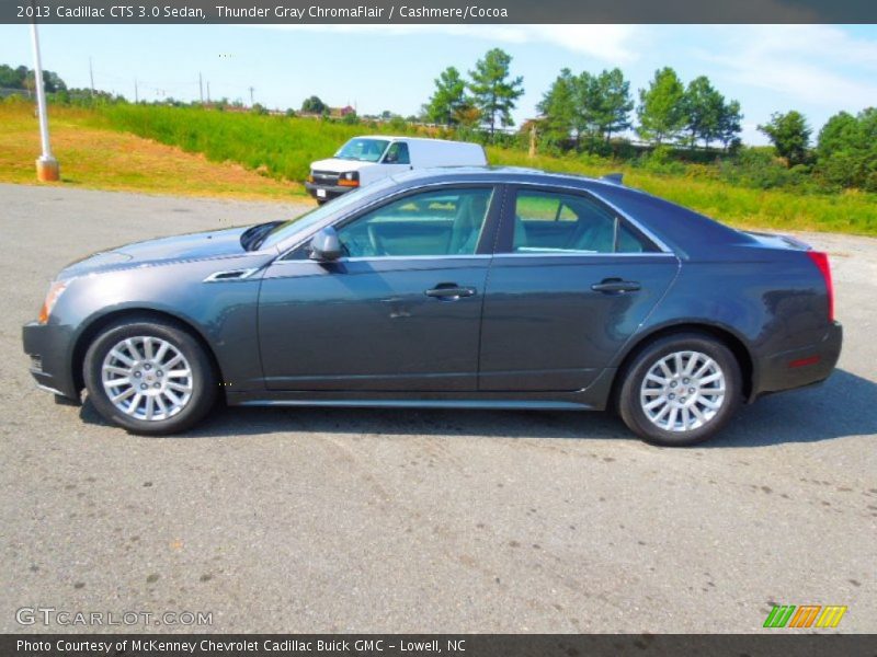 Thunder Gray ChromaFlair / Cashmere/Cocoa 2013 Cadillac CTS 3.0 Sedan