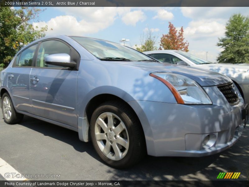 Arctic Blue / Charcoal 2009 Nissan Sentra 2.0 SL