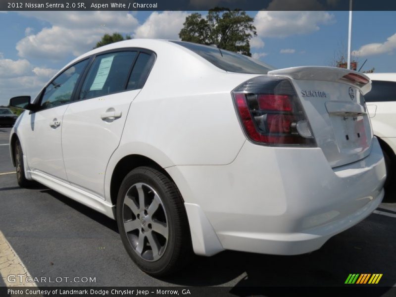 Aspen White / Charcoal 2012 Nissan Sentra 2.0 SR