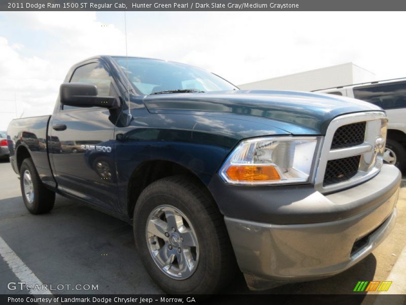 Hunter Green Pearl / Dark Slate Gray/Medium Graystone 2011 Dodge Ram 1500 ST Regular Cab