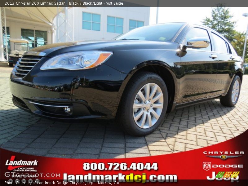 Black / Black/Light Frost Beige 2013 Chrysler 200 Limited Sedan