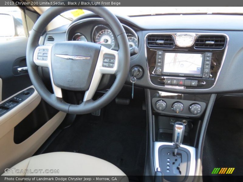 Black / Black/Light Frost Beige 2013 Chrysler 200 Limited Sedan