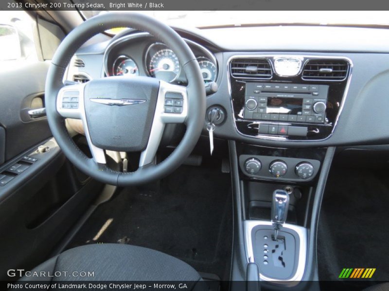 Bright White / Black 2013 Chrysler 200 Touring Sedan