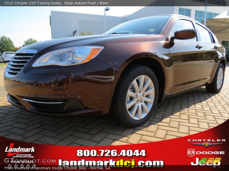 Deep Auburn Pearl / Black 2013 Chrysler 200 Touring Sedan