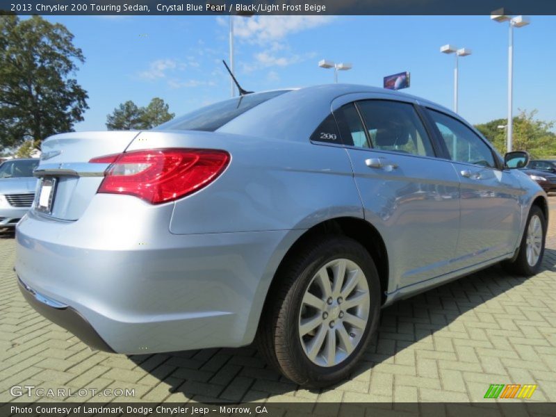 Crystal Blue Pearl / Black/Light Frost Beige 2013 Chrysler 200 Touring Sedan