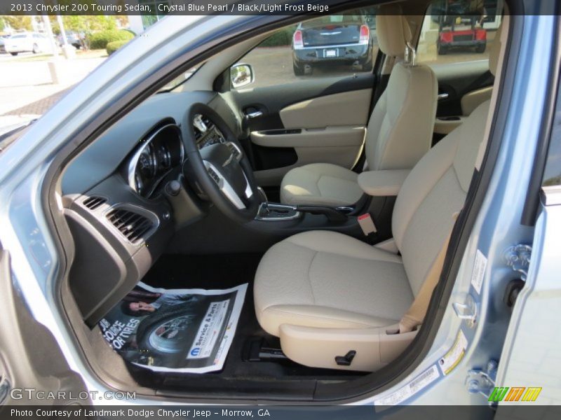 Crystal Blue Pearl / Black/Light Frost Beige 2013 Chrysler 200 Touring Sedan
