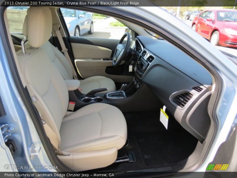Crystal Blue Pearl / Black/Light Frost Beige 2013 Chrysler 200 Touring Sedan