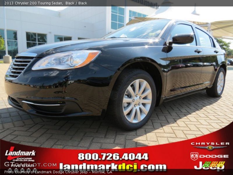 Black / Black 2013 Chrysler 200 Touring Sedan