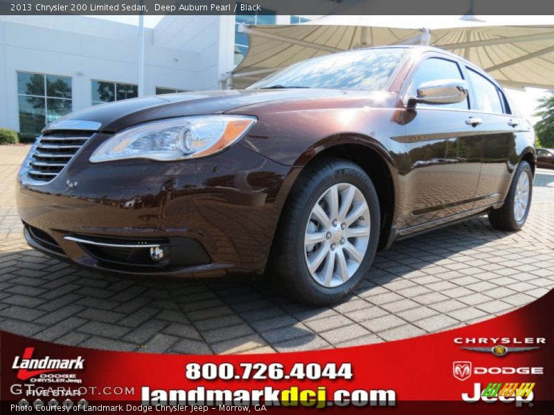 Deep Auburn Pearl / Black 2013 Chrysler 200 Limited Sedan