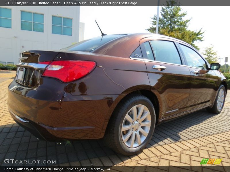 Deep Auburn Pearl / Black/Light Frost Beige 2013 Chrysler 200 Limited Sedan