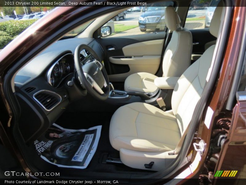 Deep Auburn Pearl / Black/Light Frost Beige 2013 Chrysler 200 Limited Sedan
