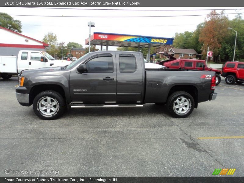 Storm Gray Metallic / Ebony 2010 GMC Sierra 1500 SLE Extended Cab 4x4