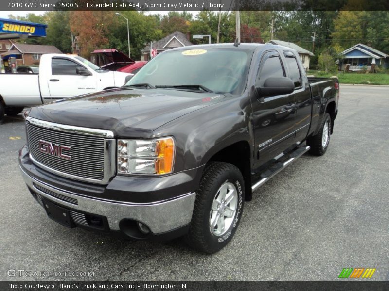 Storm Gray Metallic / Ebony 2010 GMC Sierra 1500 SLE Extended Cab 4x4