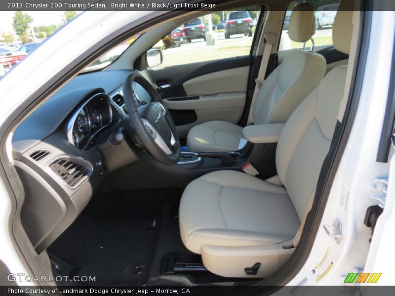 Bright White / Black/Light Frost Beige 2013 Chrysler 200 Touring Sedan