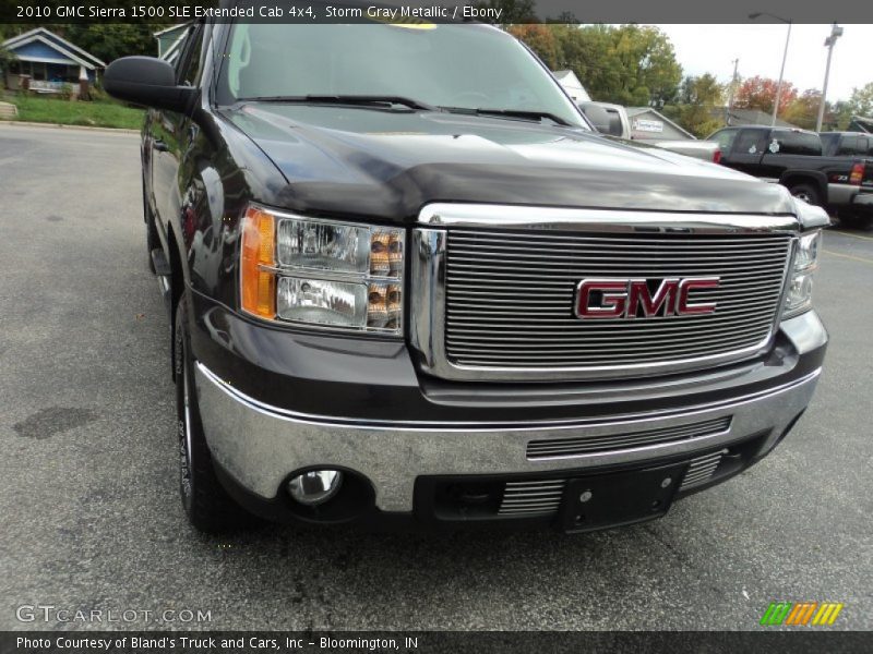 Storm Gray Metallic / Ebony 2010 GMC Sierra 1500 SLE Extended Cab 4x4