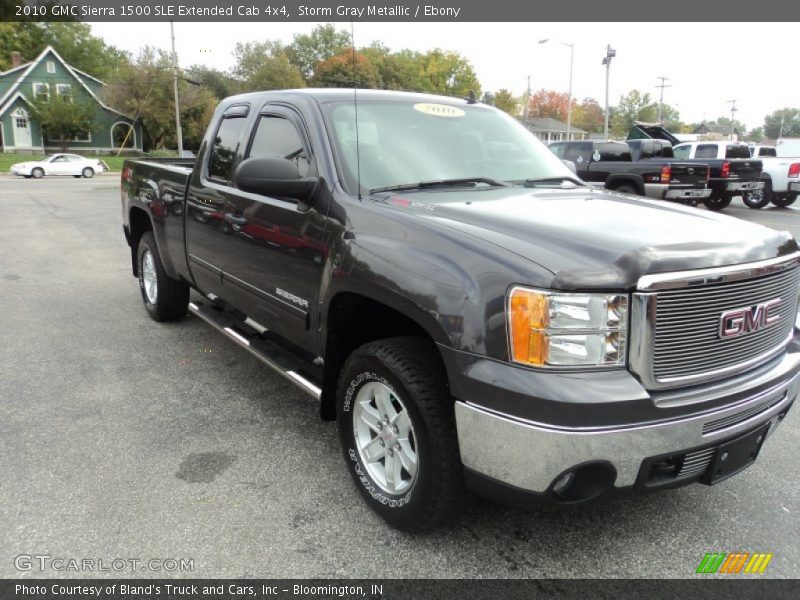 Storm Gray Metallic / Ebony 2010 GMC Sierra 1500 SLE Extended Cab 4x4