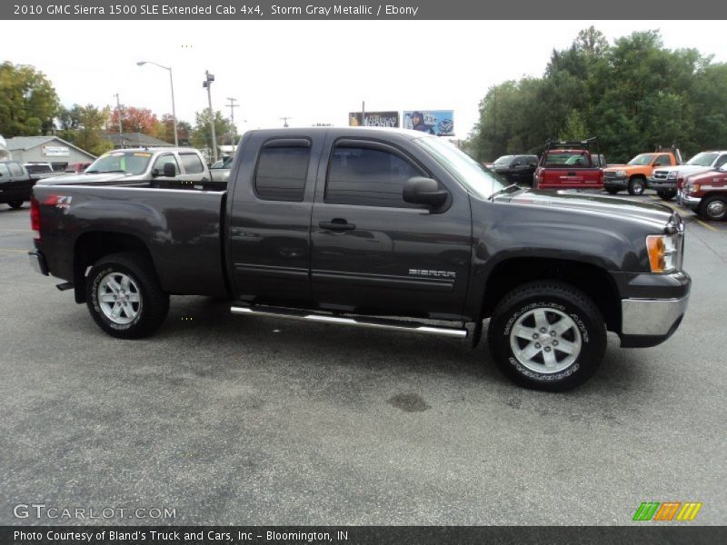 Storm Gray Metallic / Ebony 2010 GMC Sierra 1500 SLE Extended Cab 4x4