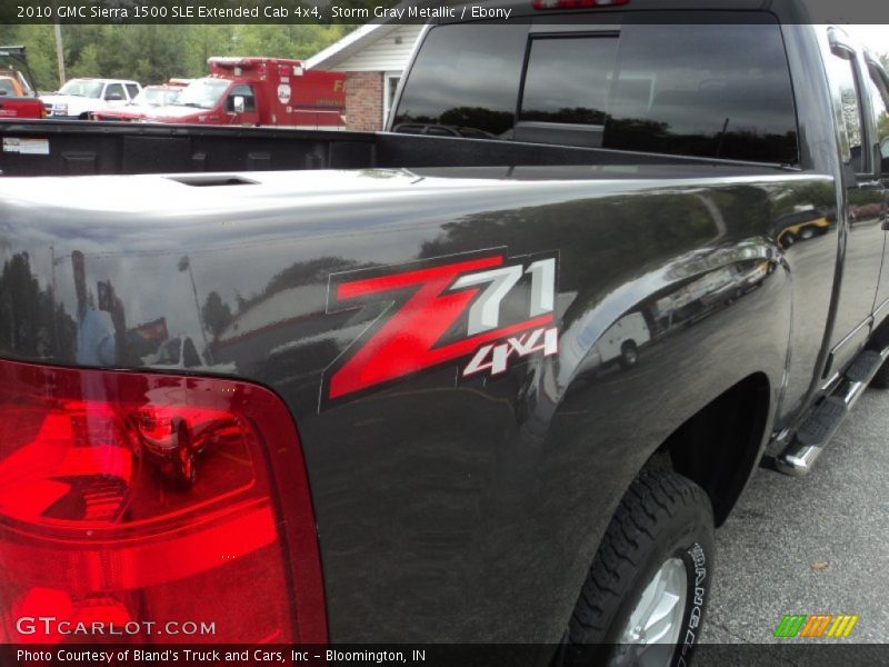 Storm Gray Metallic / Ebony 2010 GMC Sierra 1500 SLE Extended Cab 4x4