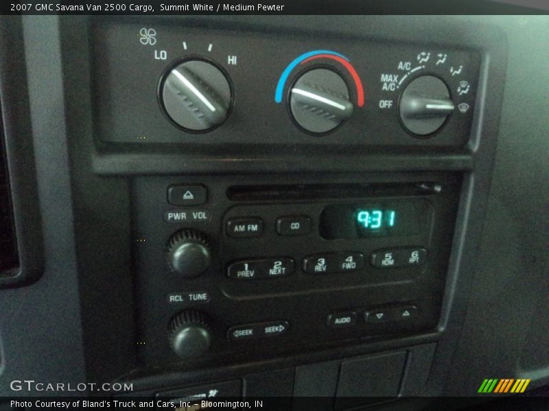 Controls of 2007 Savana Van 2500 Cargo