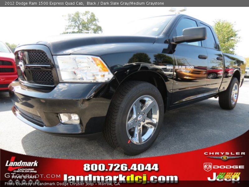 Black / Dark Slate Gray/Medium Graystone 2012 Dodge Ram 1500 Express Quad Cab