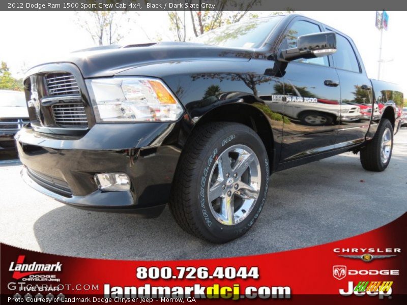 Black / Dark Slate Gray 2012 Dodge Ram 1500 Sport Crew Cab 4x4