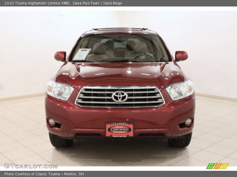 Salsa Red Pearl / Sand Beige 2010 Toyota Highlander Limited 4WD