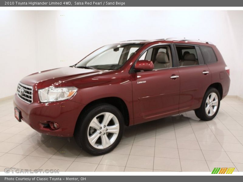 Salsa Red Pearl / Sand Beige 2010 Toyota Highlander Limited 4WD