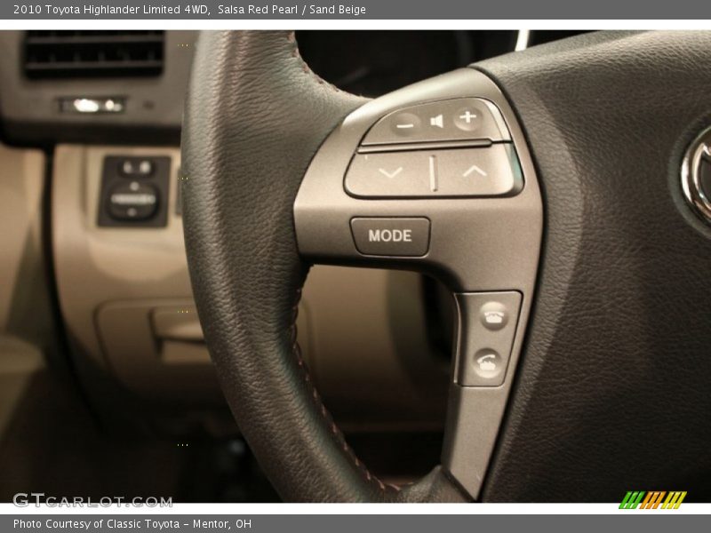 Salsa Red Pearl / Sand Beige 2010 Toyota Highlander Limited 4WD