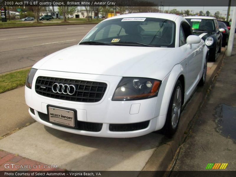 Brilliant White / Aviator Gray 2003 Audi TT 1.8T quattro Coupe